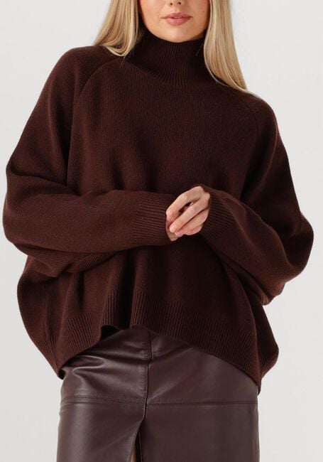 Bruine VANESSA BRUNO Trui FRENE PULL COL MONTANT - large
