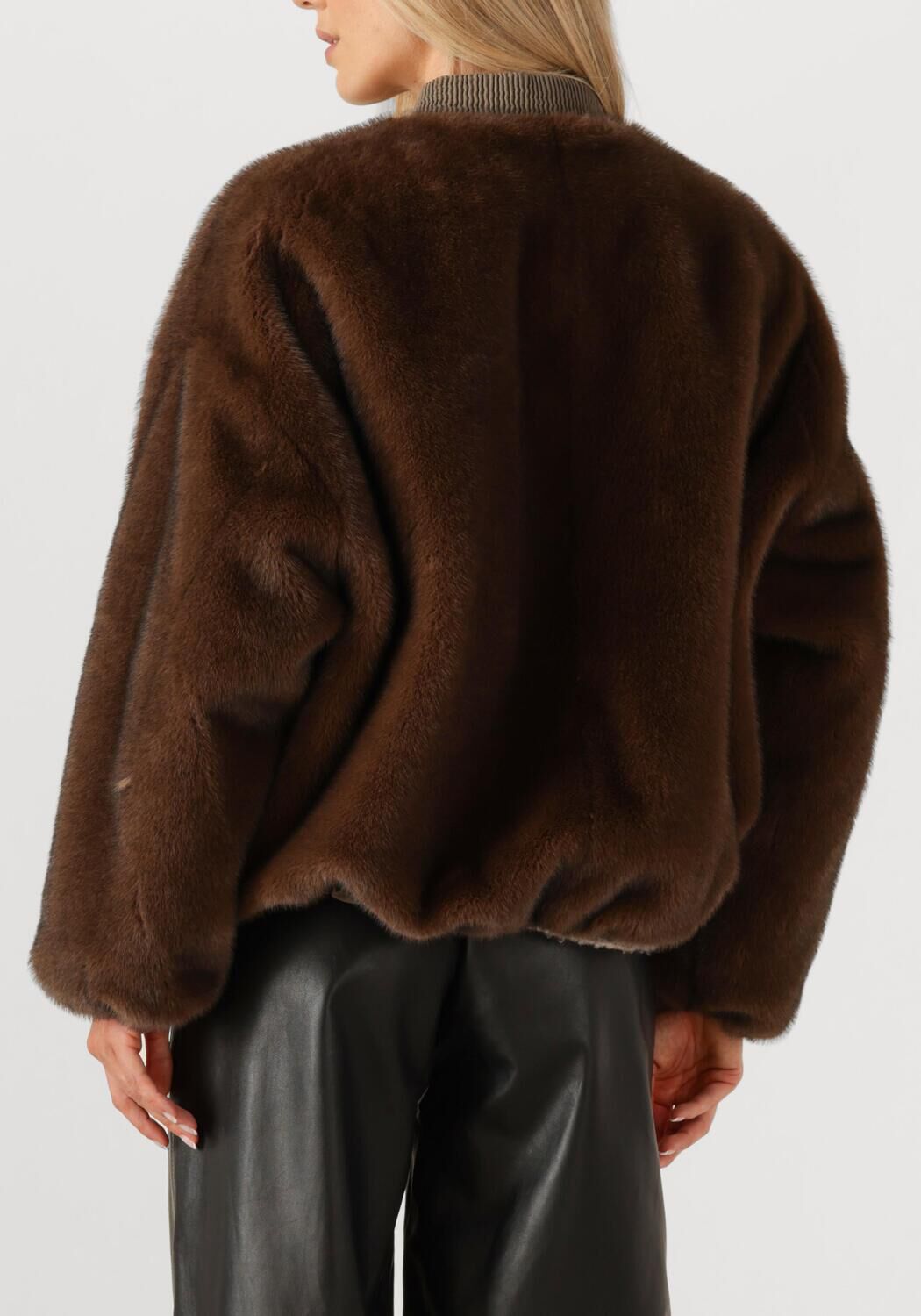 Bruine STUDIO AR Faux fur jas ETTA - large