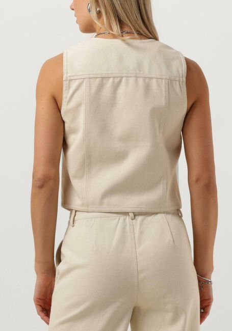 Beige CO'COUTURE Gilet ARIES ASYM DENIM VEST - large