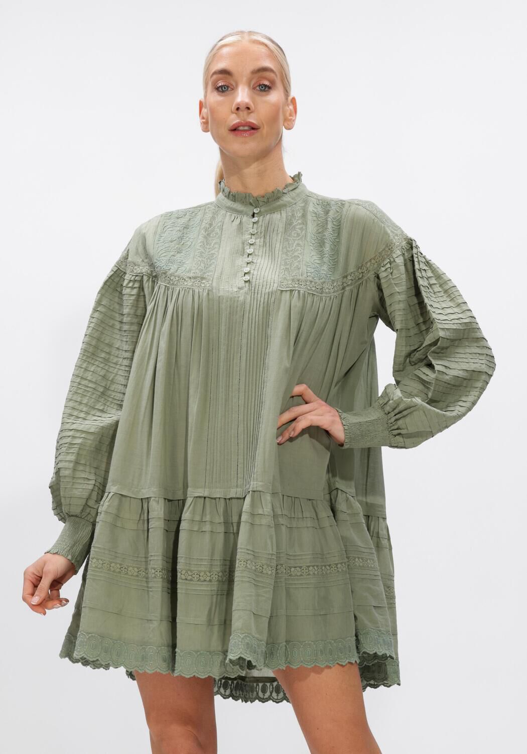 Vanessa Bruno Mini Jurk Dames Diane, Maat: 36, Kleur: Groen afbeelding 1