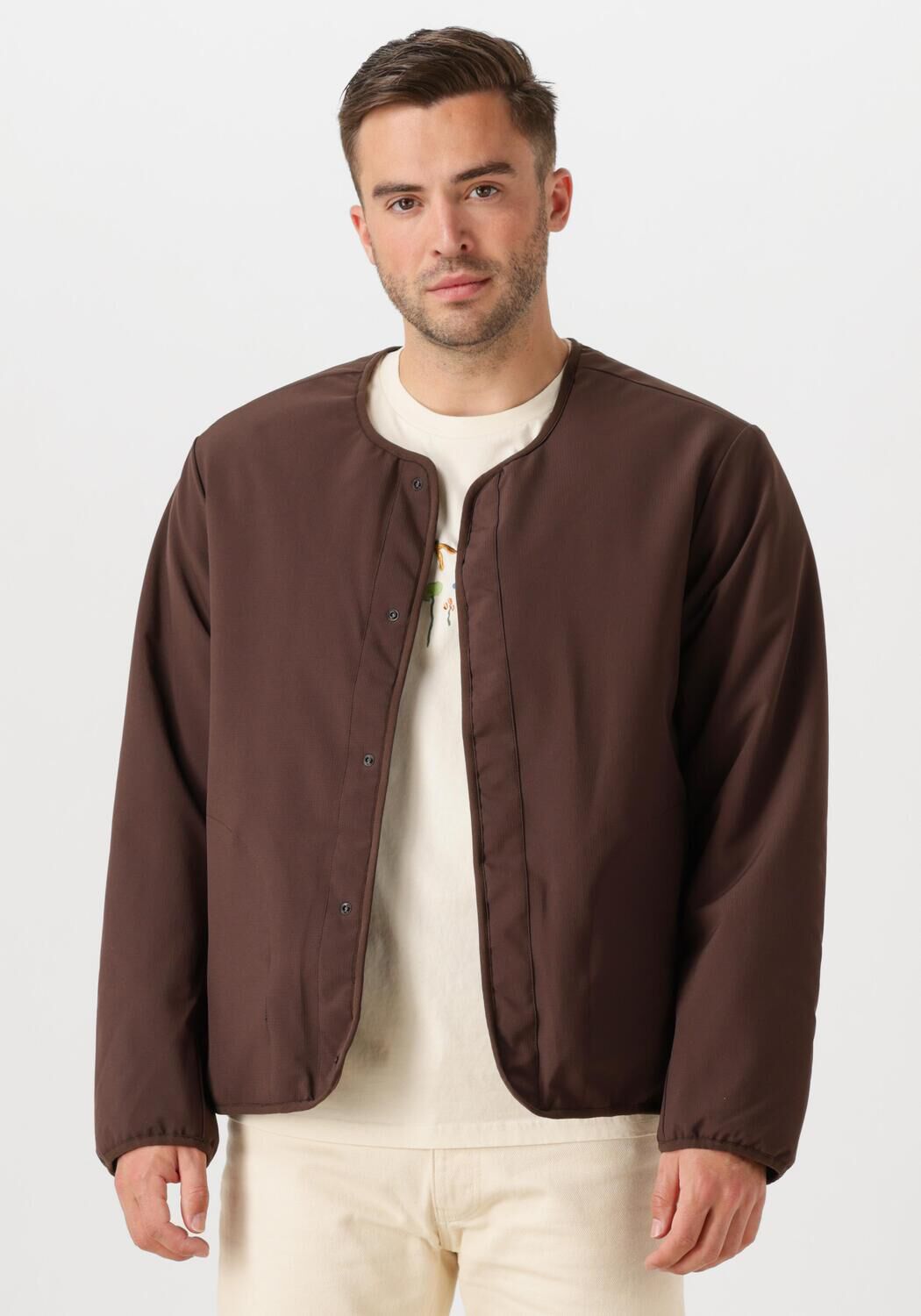 Forét Jack Heren Bean Reversible Jacket, Maat: M, Kleur: Bruin afbeelding 1