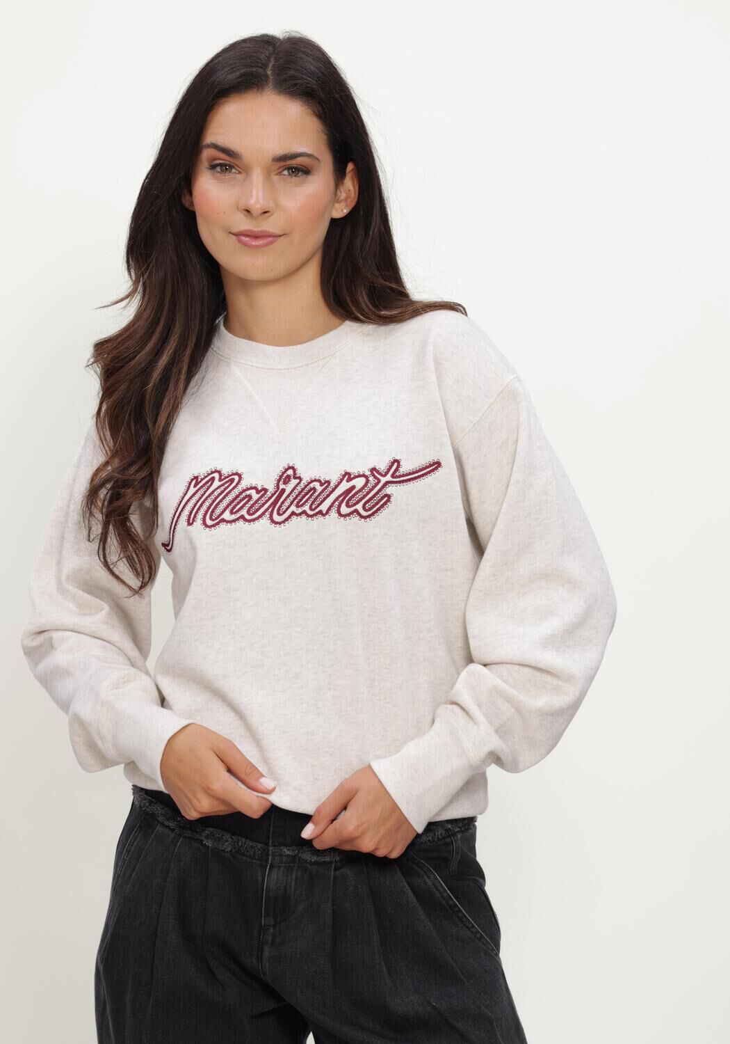 Ecru ISABEL MARANT Sweater RISE SWEAT SHIRT - large