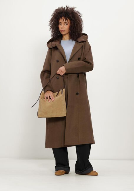 Bruine WOOLRICH Mantel MELTON WOOL COAT - large