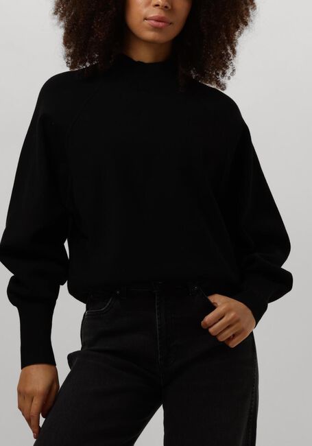Zwarte SECOND FEMALE Trui OCTAVIA KNIT T-NECK - large