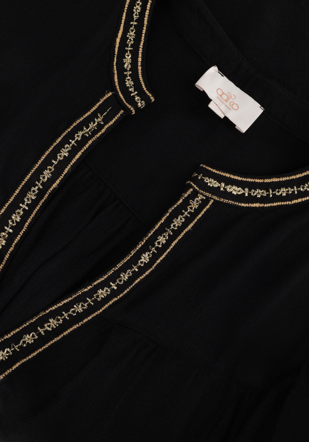 Zwarte AAIKO Top CELESTE EMBRO  VIS 510 - large