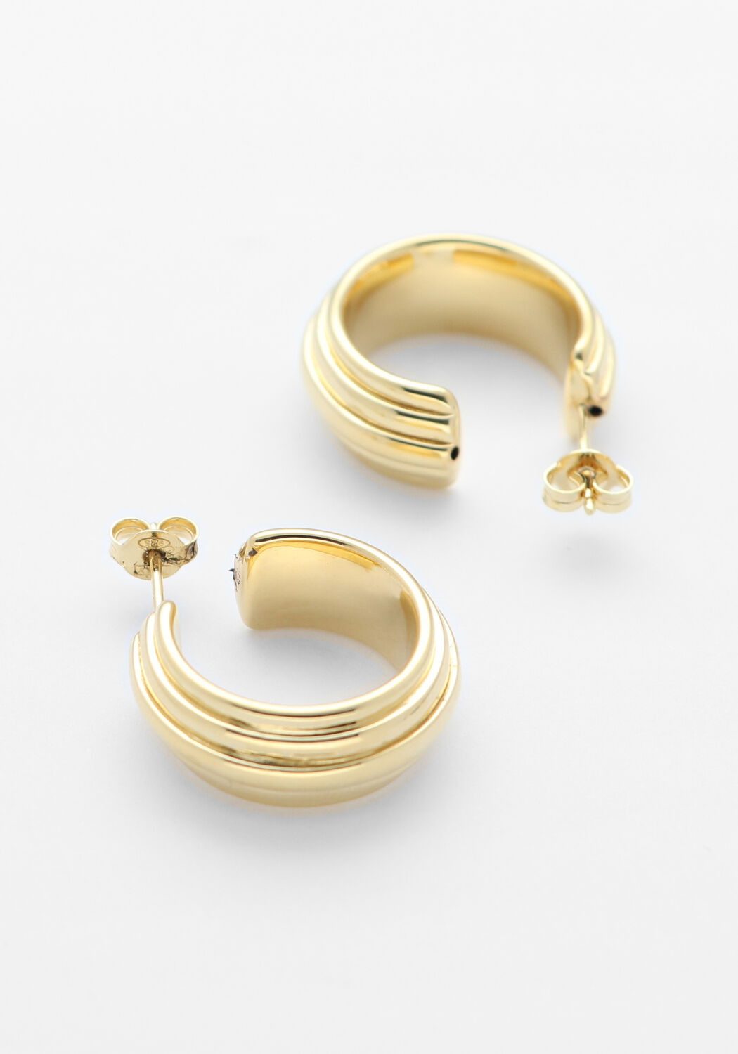 Goudkleurig LOTT. GIOIELLI Oorbellen BOLD STRIPED CREOLE S - large