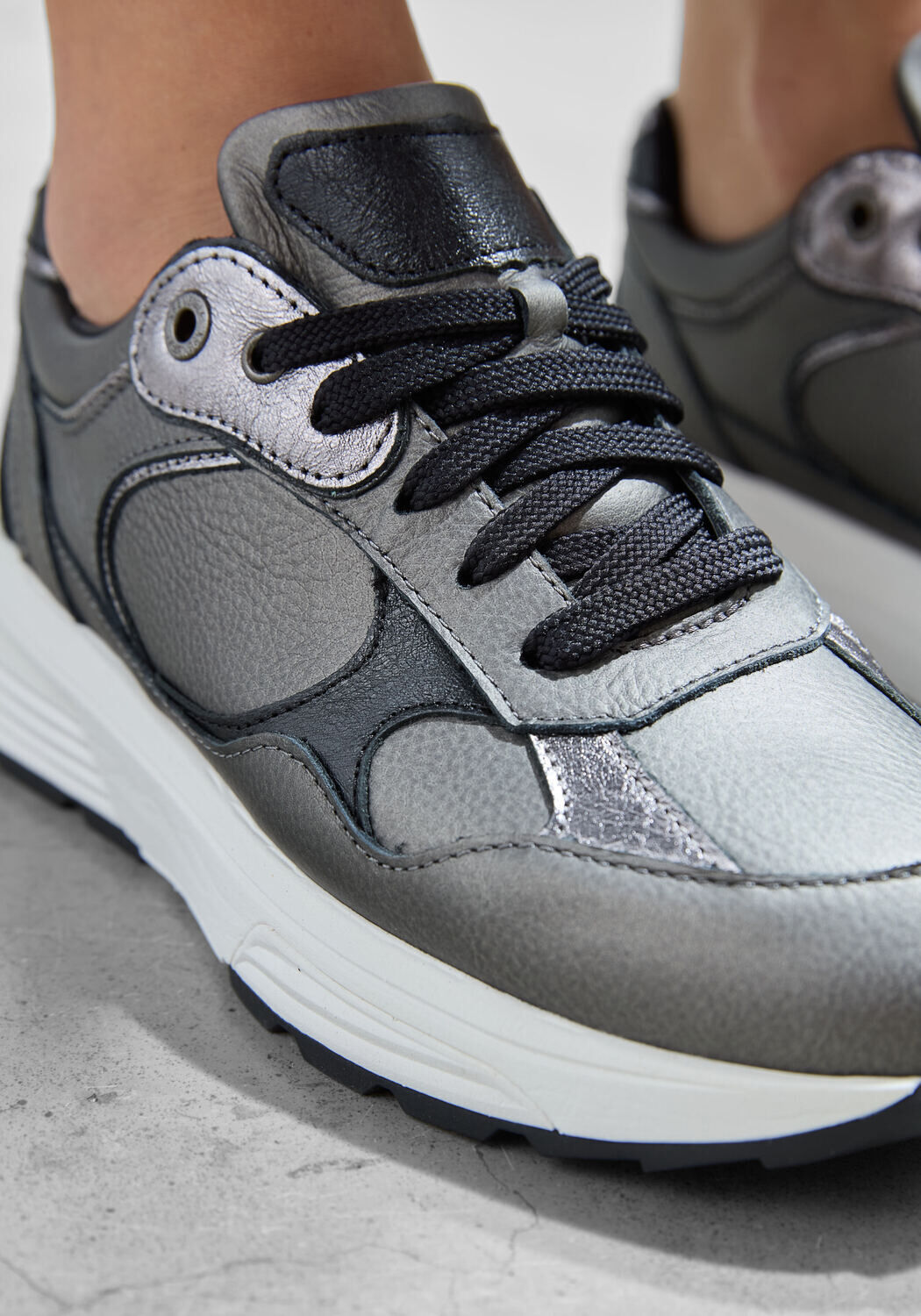 Zilveren XSENSIBLE Lage sneakers COMBI MET G SNEAKER - large