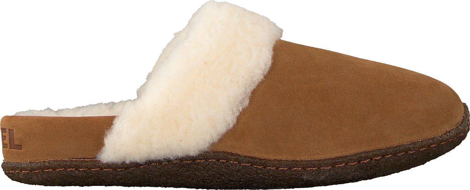 Sorel Pantoffels
Dames Nakiska Slide, Maat: 37, Materiaal: Suède, Kleur: Camel