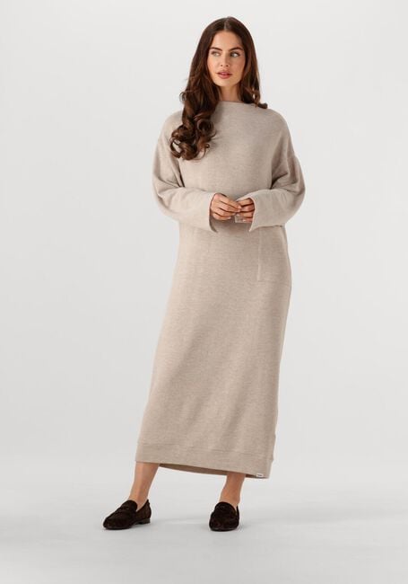 Beige PENN & INK Midi jurk DRESS W25T1191 - large