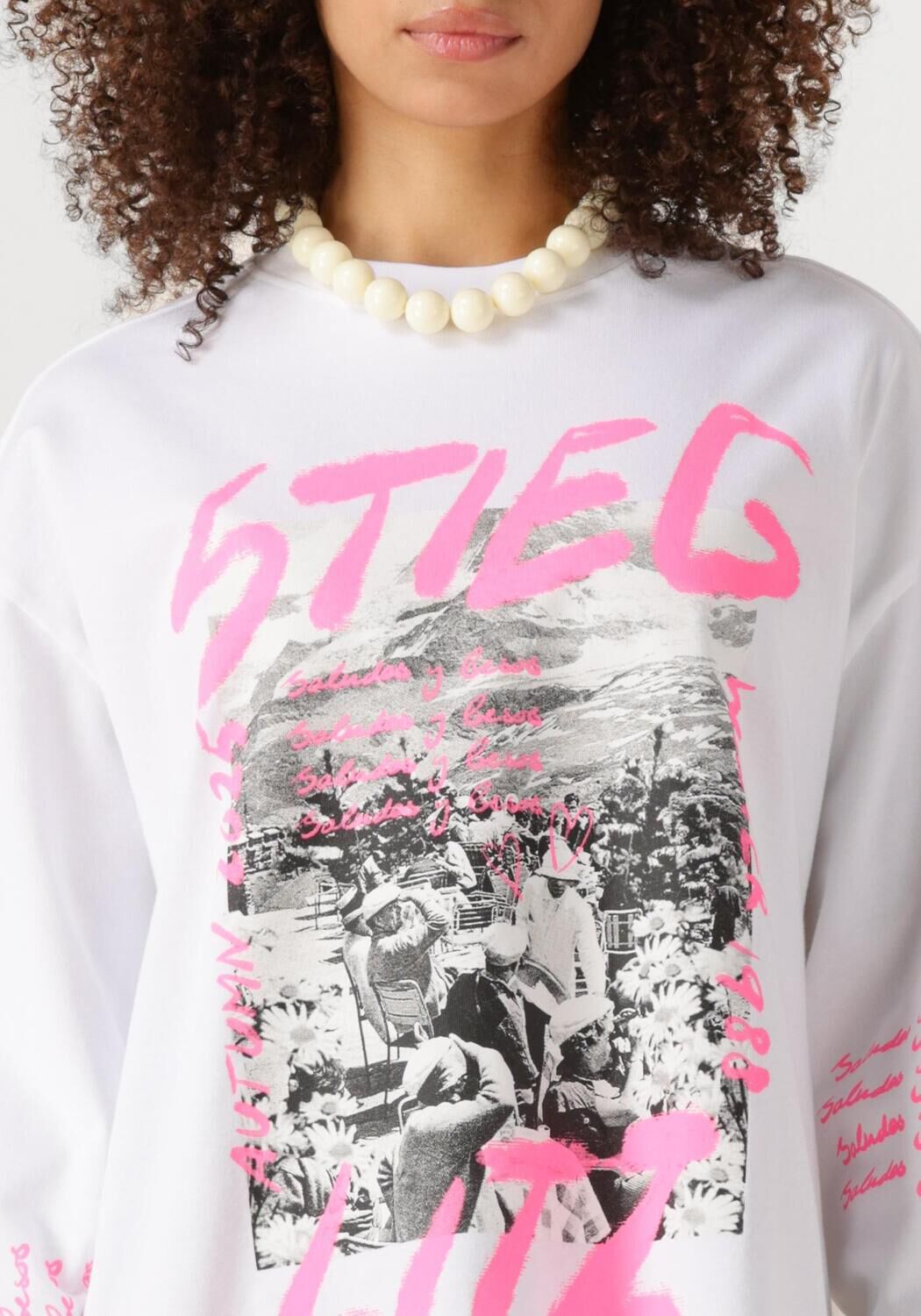 Witte STIEGLITZ Top MAXIMO SKATE LONGSLEEVE - large