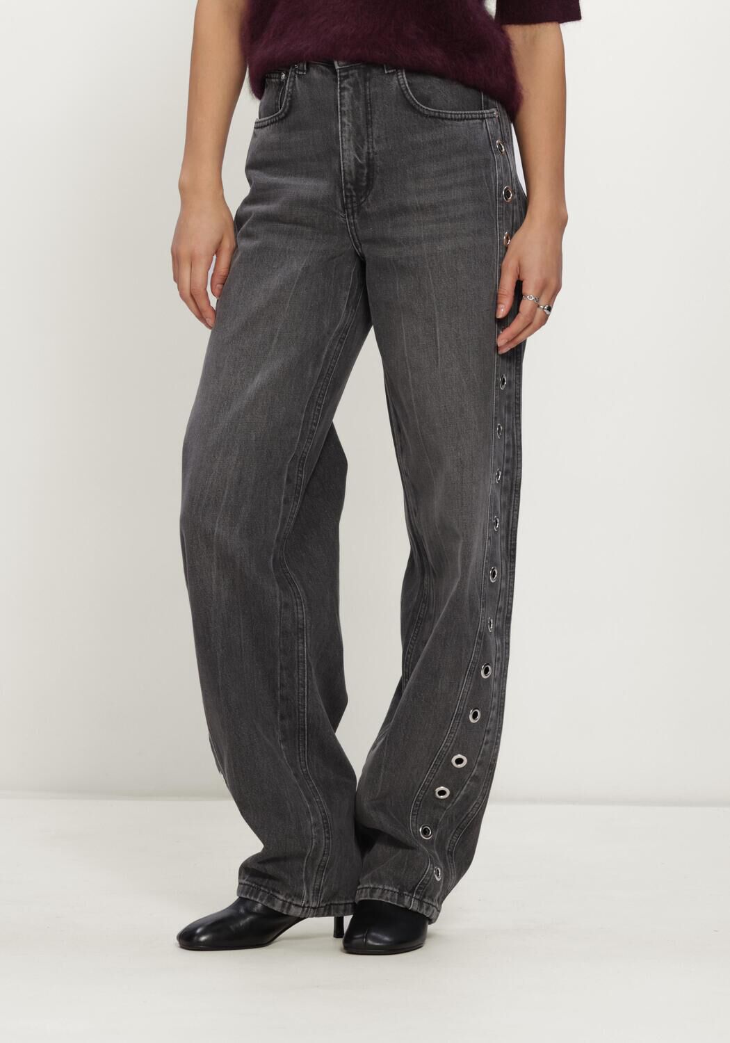 Grijze GESTUZ Barrel jeans GZLAIDA HWBALLOON JEANS - large