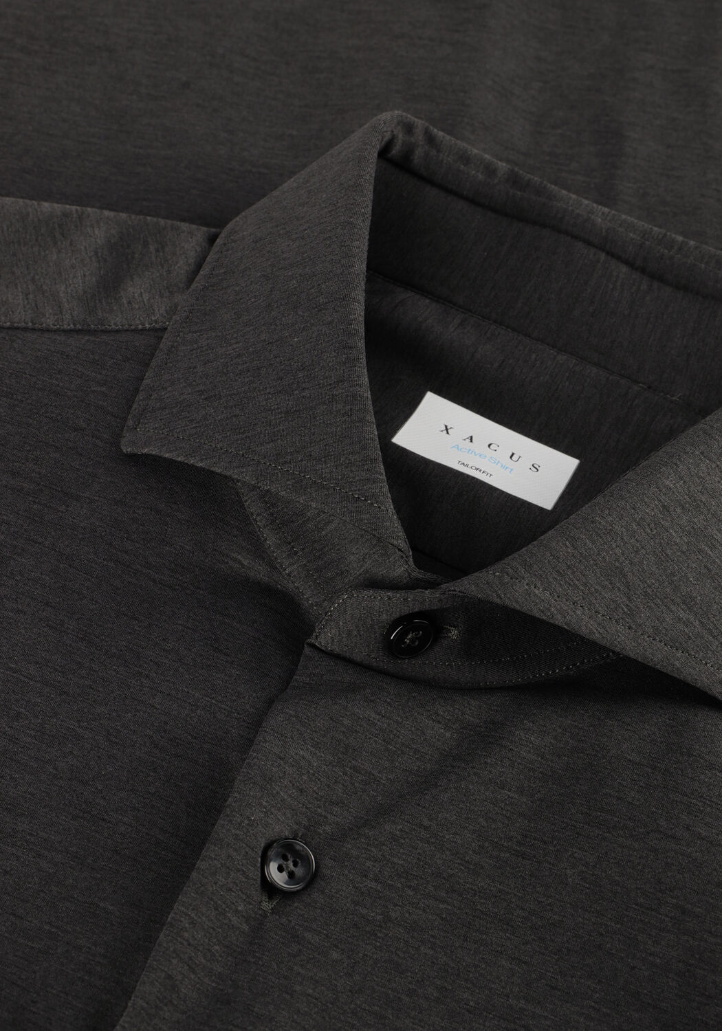 Donkergrijze XACUS Klassieke overhemden ACTIVE SHIRT 520ML - large