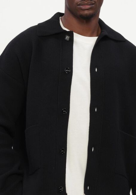 Zwarte AMI PARIS Vest SHIRT COLLAR CARDIGAN - large