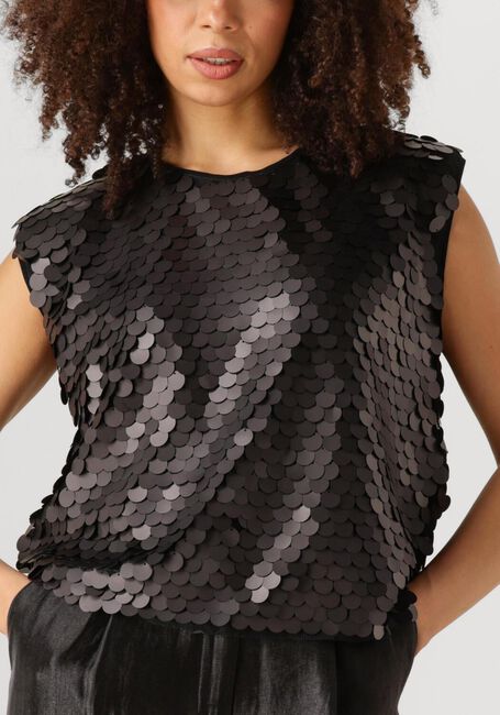 Zwarte CO'COUTURE Top MAXI CC SEQUIN BO BLOUSE - large