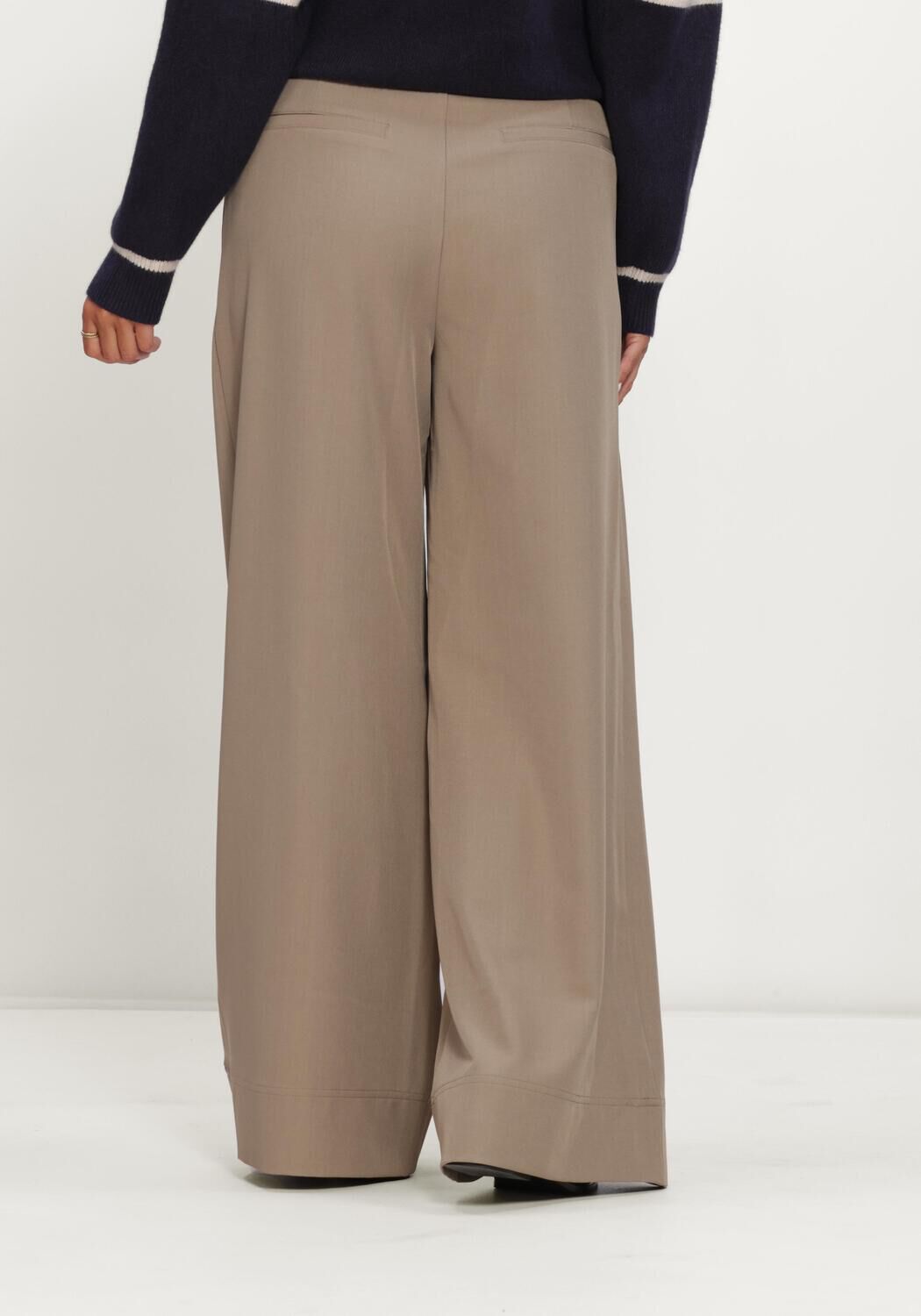 Beige CO'COUTURE Wijde broek LUNACC PLEAT PANT - large