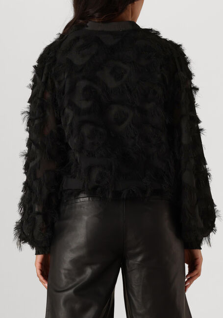 Zwarte SUMMUM Blouses BLOUSE FRINGE FLUFFY - large