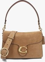 Bruine COACH Schoudertas SUEDE CHAIN TABBY - medium