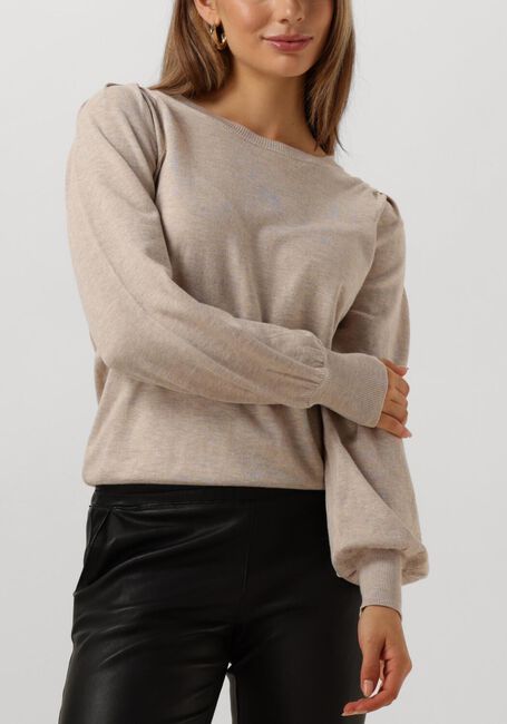 Beige SUMMUM Trui ROUND NECK SWEATER SOFT VISCOSE POLYAMIDE KNIT - large