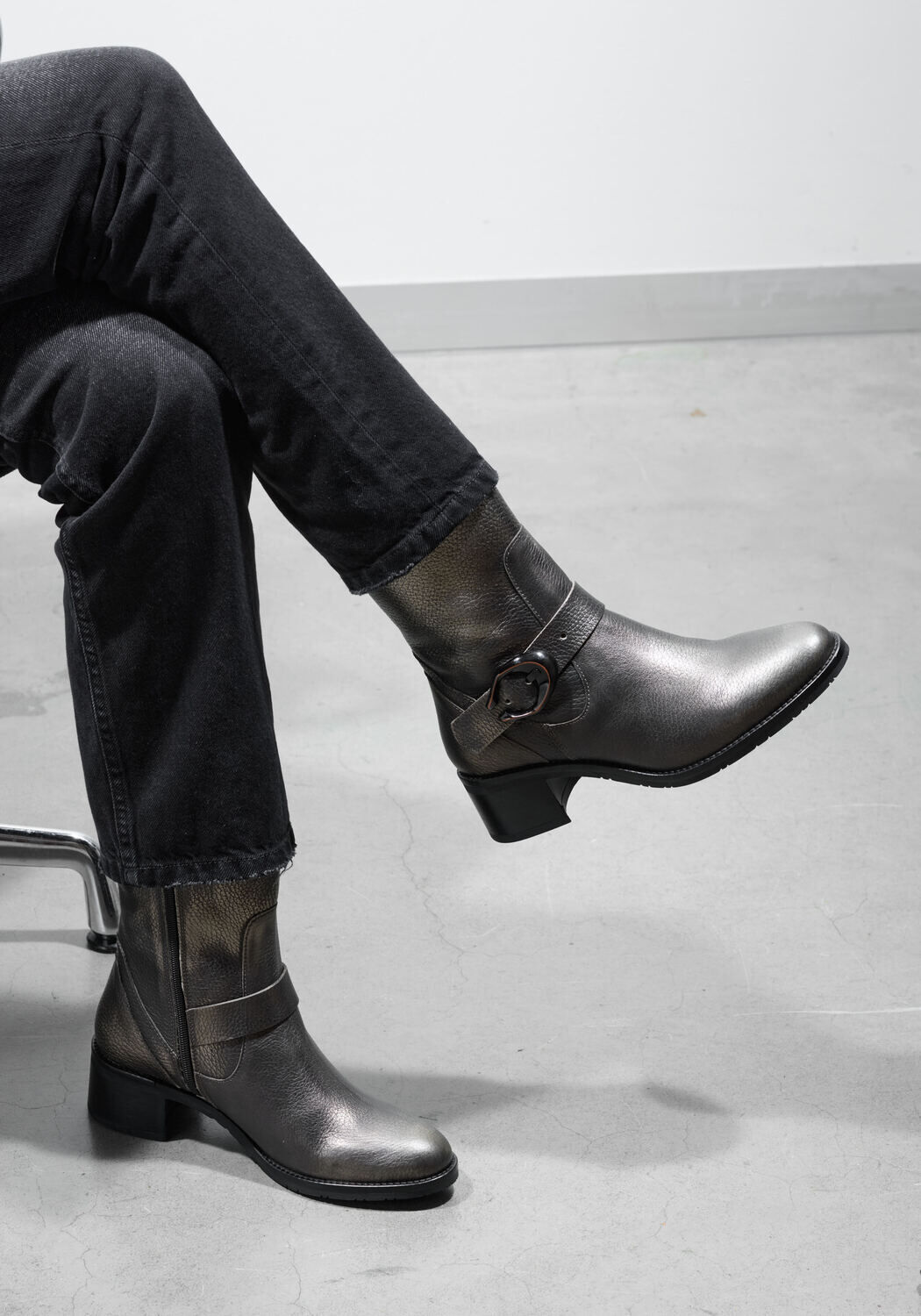 Bronzen PIEDI NUDI Enkellaarsjes SELVA 17.01 1 - large