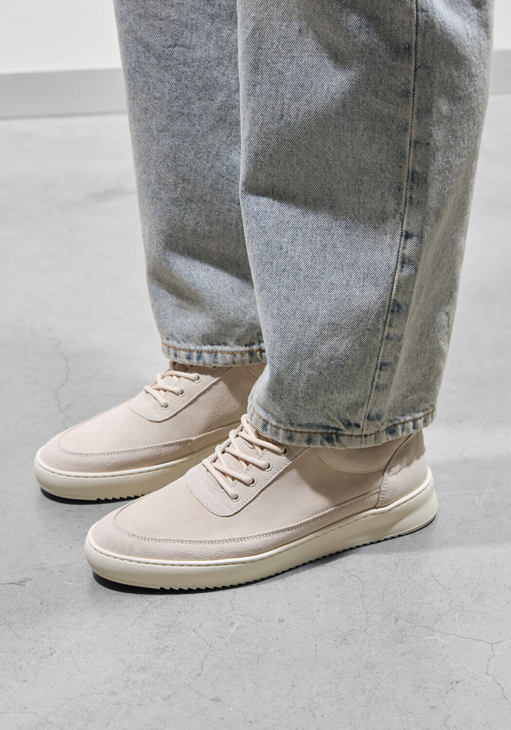 Beige FILLING PIECES Lage sneakers LOW TOP SUEDE ORGANIC - medium