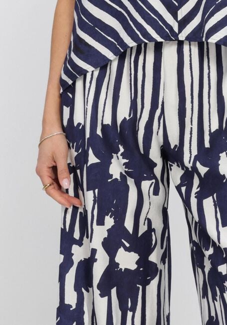 Blauwe CAROLINE BISS Wijde broek 1574 - large