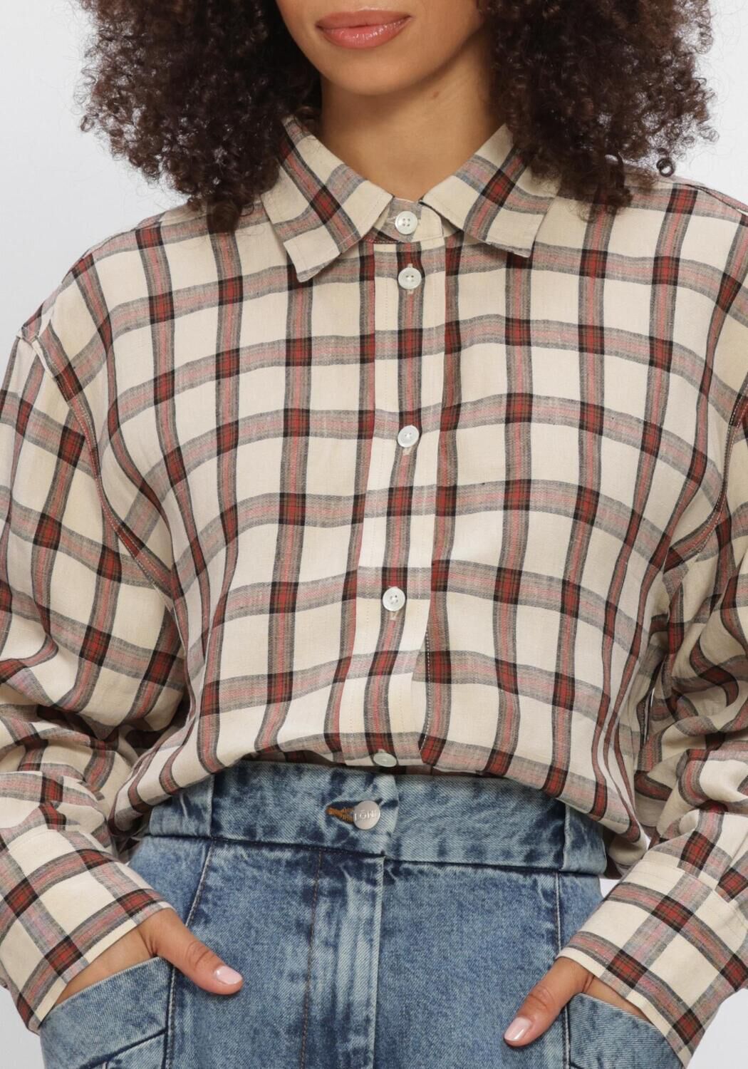 Rode ROHE T-shirt OVERSIZED CHECK SHIRT - large
