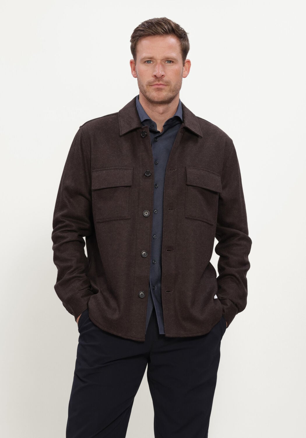 Profuomo Profuomo Overshirt Heren Overshirt Knitted