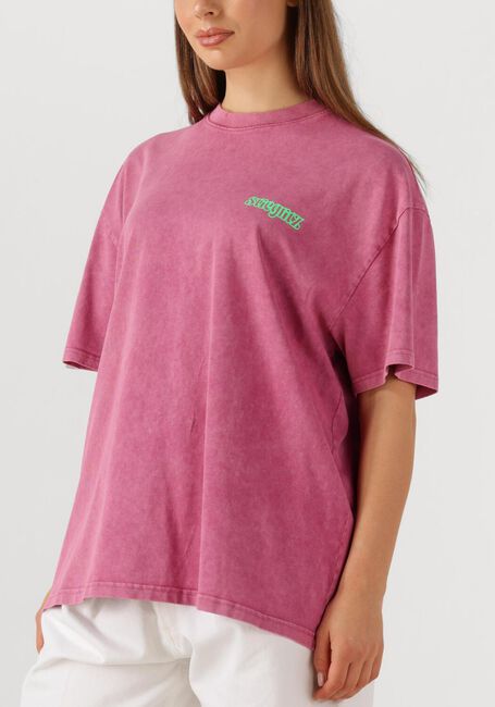 Roze STIEGLITZ T-shirt WORLD OF STIEG OVERSIZED T-SHIRT - large