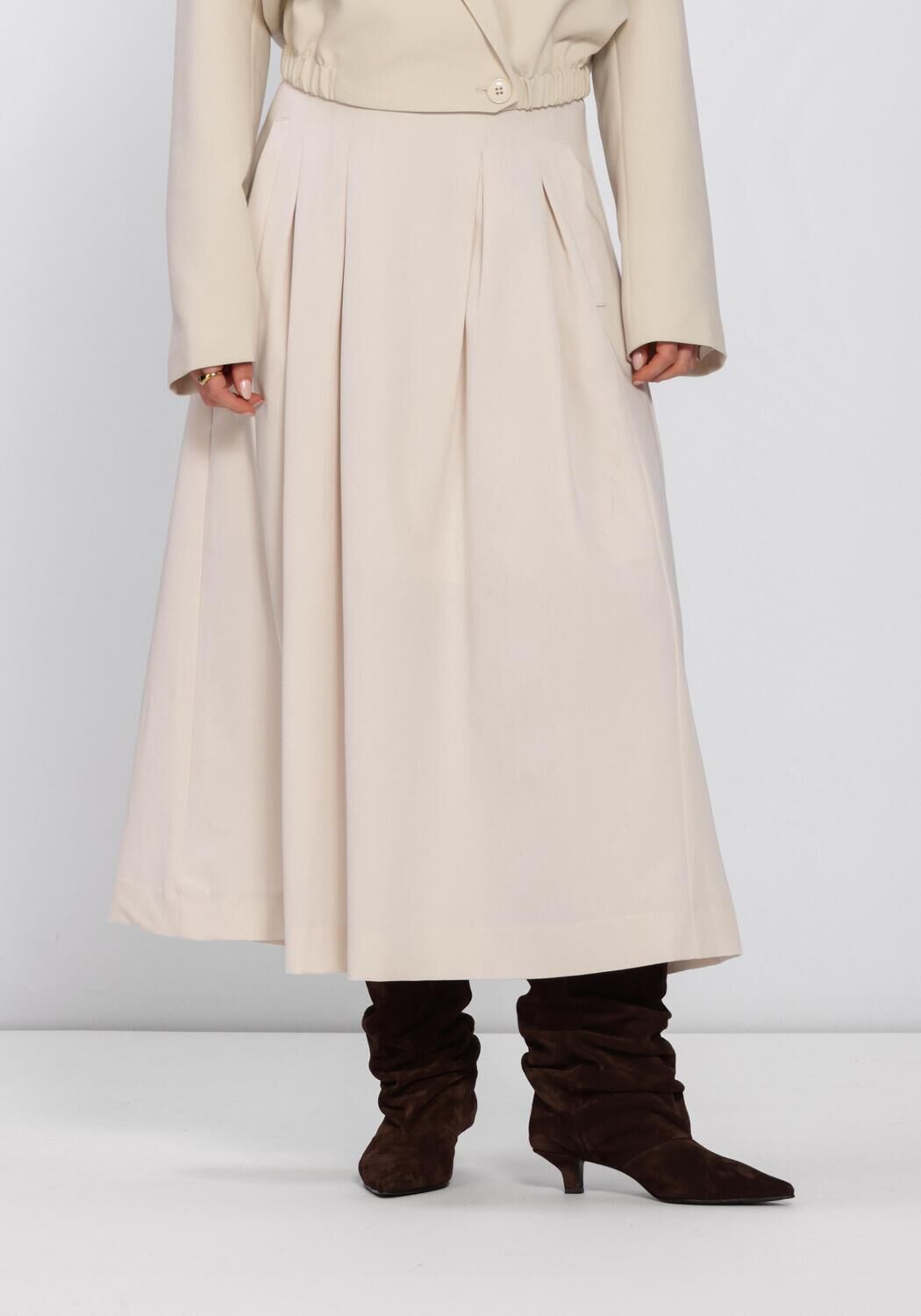 Beige CO'COUTURE Maxirok TENGACC PLEAT SKIRT - large
