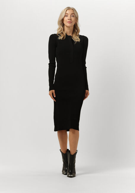 Zwarte BRUUNS BAZAAR Midi jurk CELOSIA JOHANNA KNIT DRESS - large