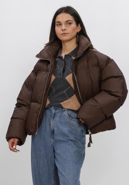Bruine SECOND FEMALE Jassen RIYA PUFFER JACKET - large