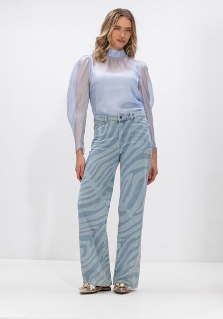 Lichtblauwe DANTE6 Blouses OCEAN PUFFY SLEEVE TOP - large