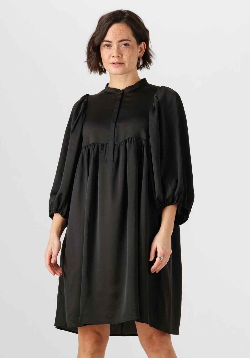 Bruuns Bazaar Midi Jurk Dames Sarina Dress, Maat: 34, Kleur: Zwart