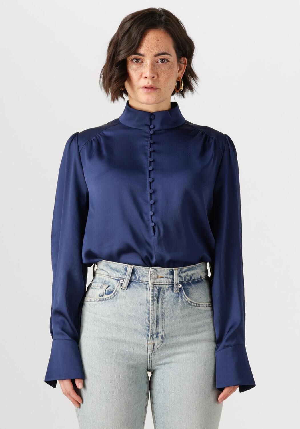 Bruuns Bazaar Blouse Dames Bbchatrine Blouse, Maat: 34, Kleur: Donkerblauw