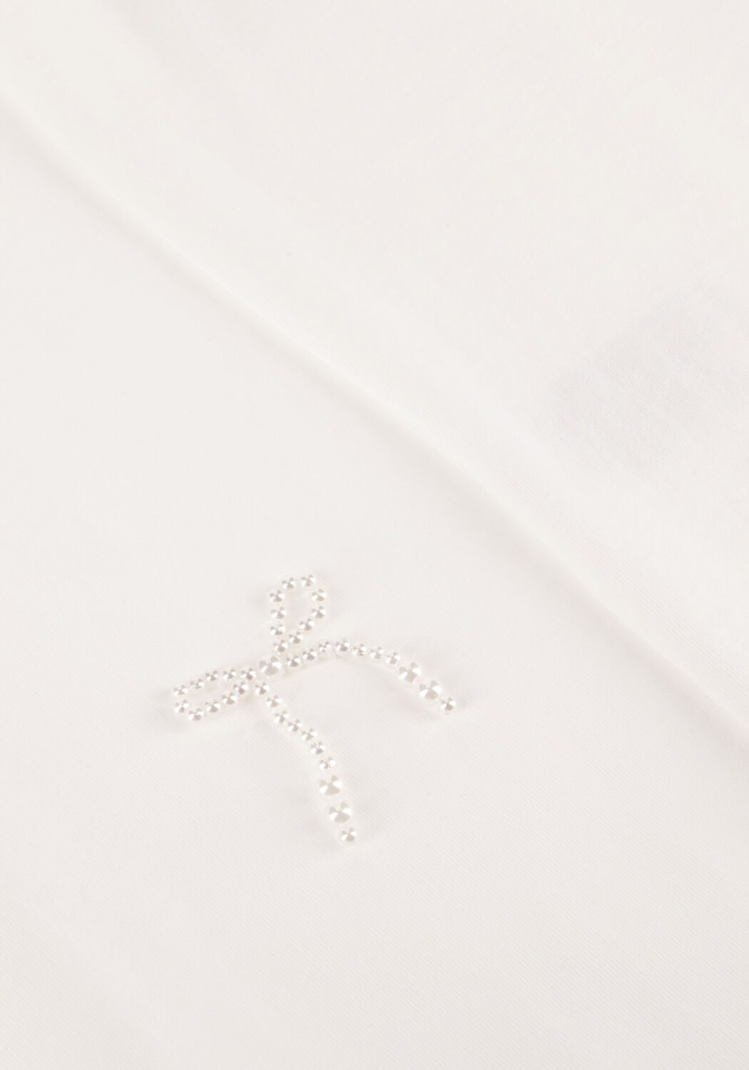 Gebroken wit HAUTE L'AMITI&Eacute; T-shirt PEARL BOW TEE - large