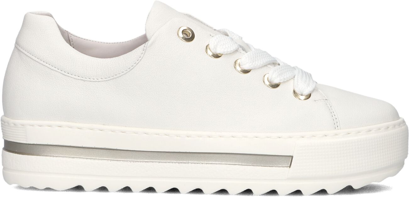 Gabor Lage Sneakers Dames 496, Maat: 43, Materiaal: Leer, Kleur: Wit