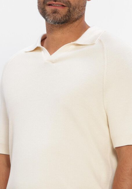 Ecru PROFUOMO Polo POLO OPEN COLLAR RIB - large