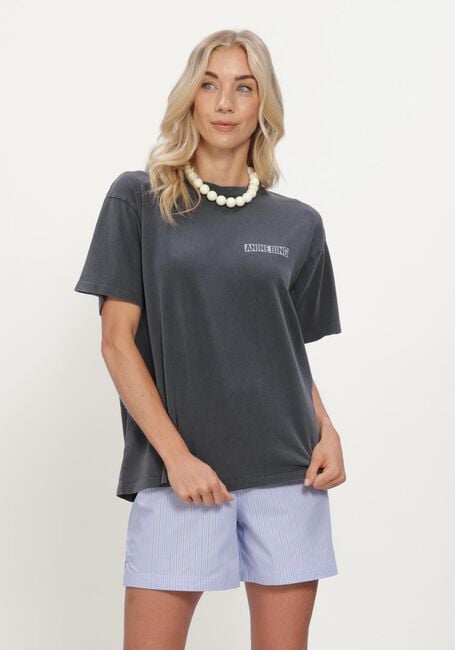 Donkergrijze ANINE BING T-shirt CADE TEE PALM - large