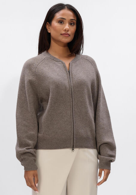 Taupe LISA YANG Vest NESSIE ZIP CARDIGAN JACKET - large