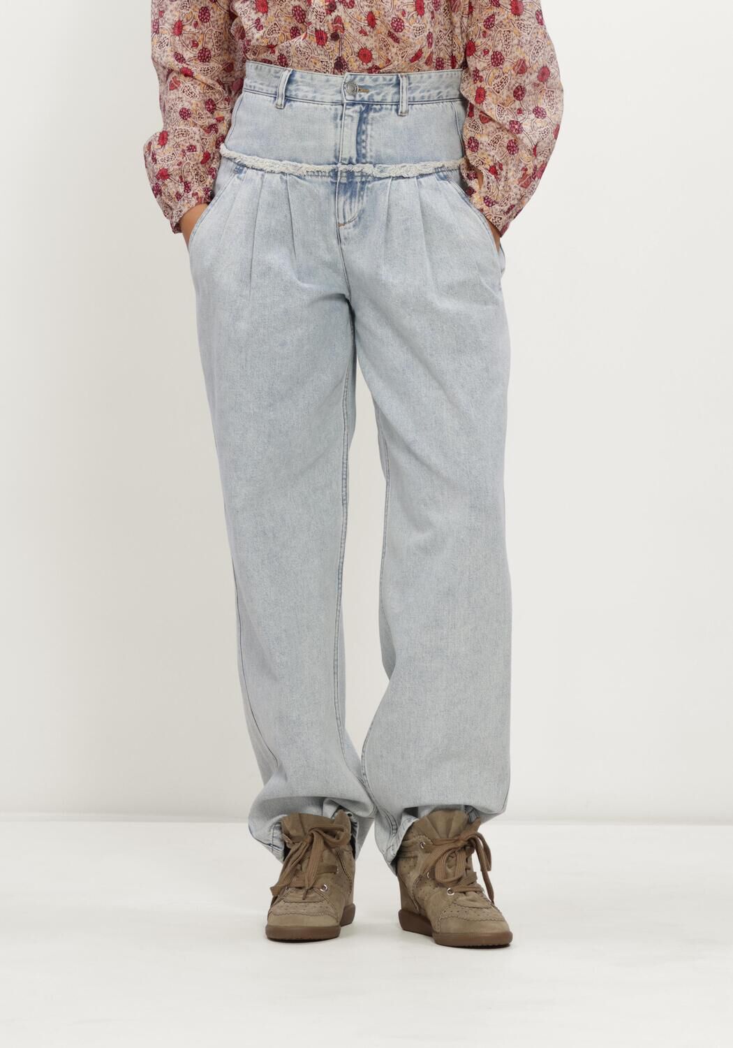 Lichtblauwe ISABEL MARANT Wijde broek INIZA PANTS - large