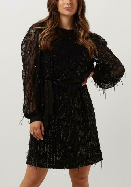 Zwarte SUMMUM Mini jurk DRESS FRINGE SEQUINS - large
