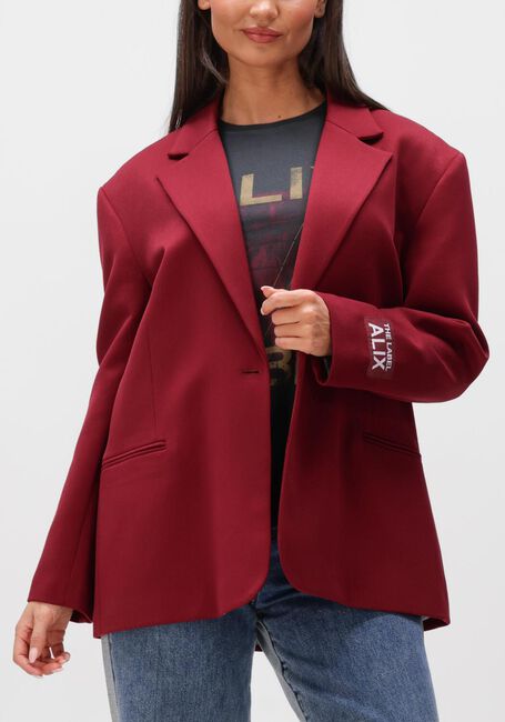 Bordeaux ALIX THE LABEL Blazer LADIES WOVEN OVERSIZED BLAZER - large