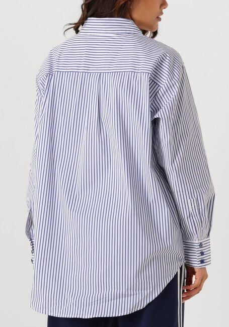 Blauwe HAUTE L'AMITIÉ Blouses STRIPE CHEST LOGO SHIRT - large