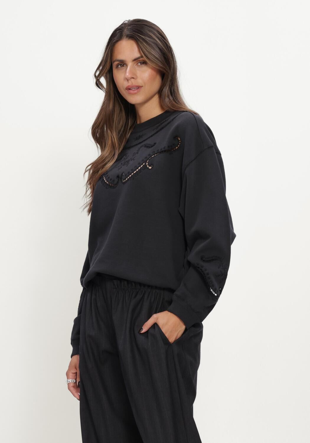 Antraciet ISABEL MARANT Trui VELLA SWEAT SHIRT - large