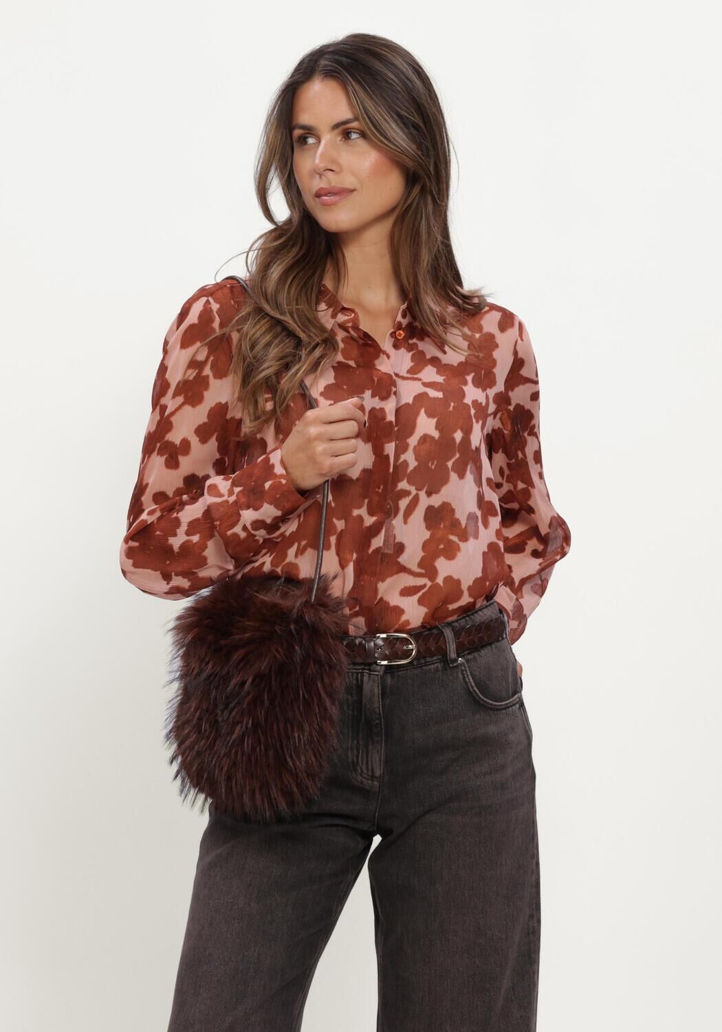 Lichtroze LUISA CERANO Blouses BLUSE MIT FLOWER-PRINT - large