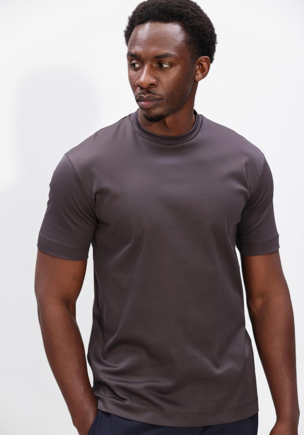 Donkergrijze VALENZA T-shirt 1001 INTERLOCK SUPIMA TSHIRT - large