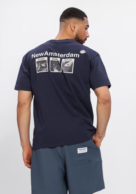 Donkerblauwe NEW AMSTERDAM SURF ASSOCIATION T-shirt PHOTO TEE - large