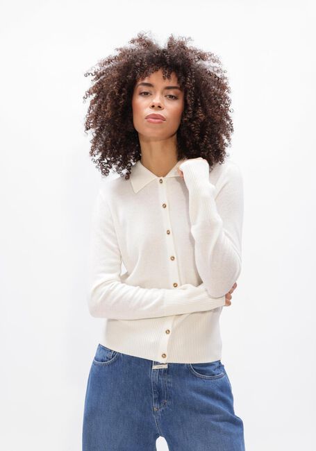 Ecru CLOSED Trui CARDIGAN WITH COLLAR - large