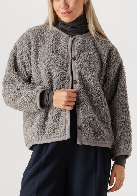 Grijze CO'COUTURE Jack NEW TIMMY TEDDY JACKET - large