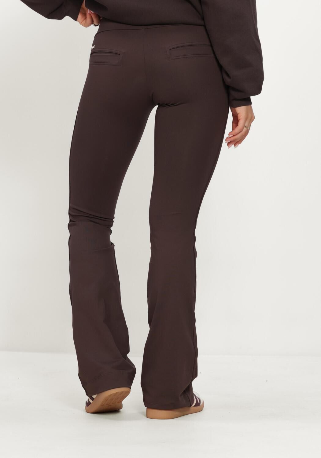 Bruine DEBLON SPORTS Flared broek CELINE FLARED LEGGINGS - large